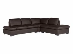 LINEA SOFA Sofa rinconera de piel, marrón, angulo derecho ONYX II