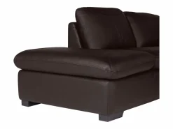 LINEA SOFA Sofa rinconera de piel, marrón, angulo izquierdo ONYX II