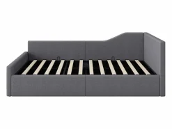 Outlet Sofá-cama acolchado 140×200 cm - con espacio de almacenamiento - con somier de láminas - MDF+lino - Cama Diván