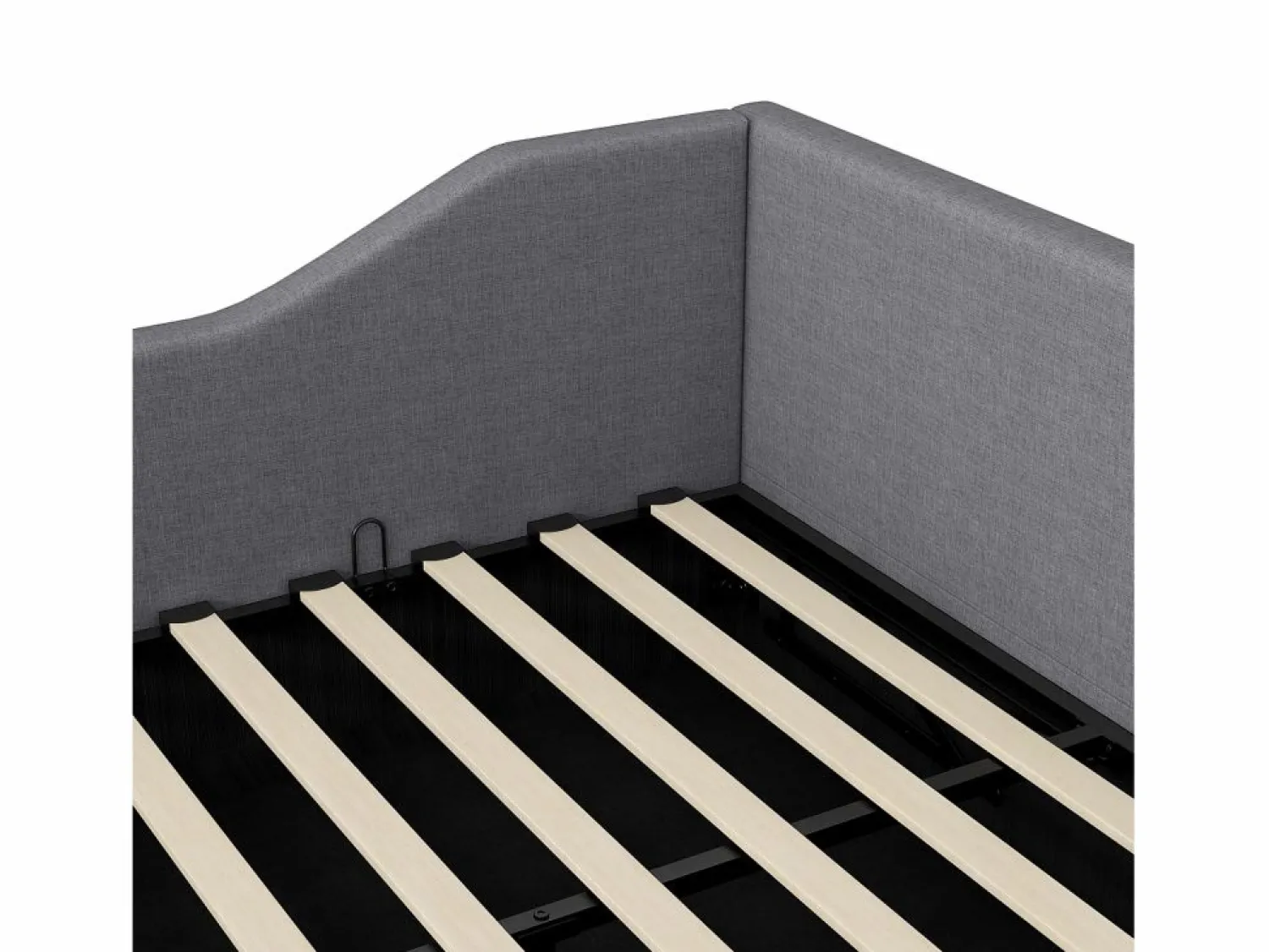 Outlet Sofá-cama acolchado 140×200 cm - con espacio de almacenamiento - con somier de láminas - MDF+lino - Cama Diván