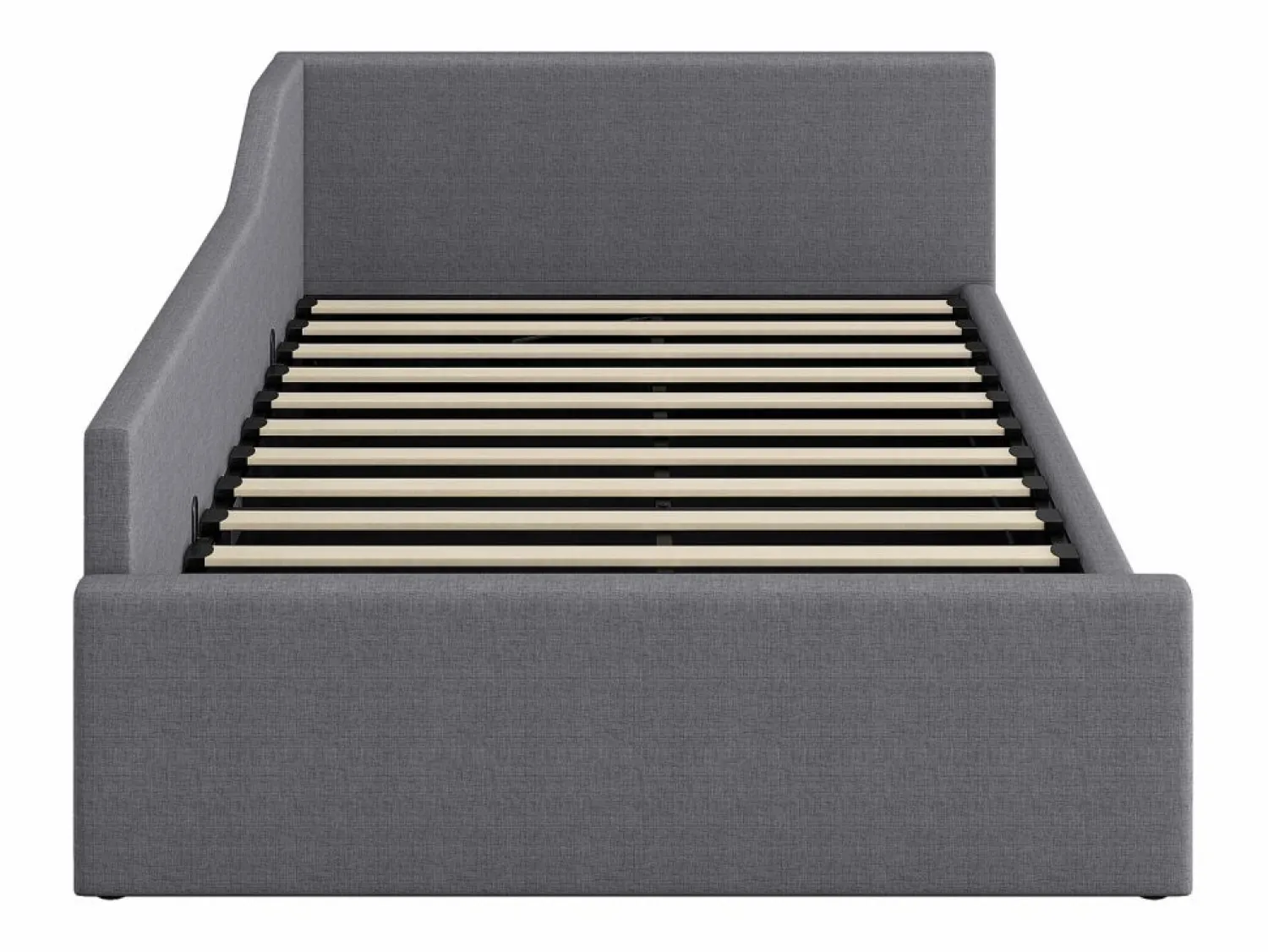 Outlet Sofá-cama acolchado 140×200 cm - con espacio de almacenamiento - con somier de láminas - MDF+lino - Cama Diván