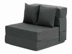 Sale Sofá-Cama Plegable SucceBuy, 3 en 1 Plegable con 2 Almohadas, Gris Oscuro, Individual Sofá Vintage