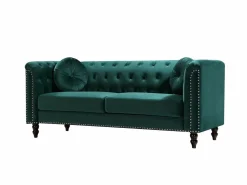 Discount Sofás 3+2 plazas de terciopelo TURNER Conjunto Sofás