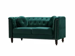 Discount Sofás 3+2 plazas de terciopelo TURNER Conjunto Sofás