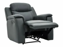 Discount Sofás relax 3+1 plazas de piel en color gris EVASION Conjunto Sofá Y Sillón