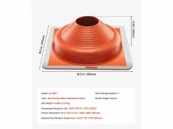 Solapas de Techo SucceBuy Lote de 2 en Silicona de Alta Temperatura para Tubos de 17 a 36cm