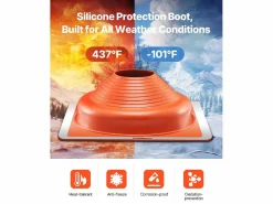 Solapas de Techo SucceBuy Lote de 2 en Silicona de Alta Temperatura para Tubos de 17 a 36cm