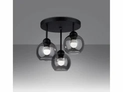 Sollux Lighting Sollux Alino Lámpara de techo semiempotrable multi brazos negra