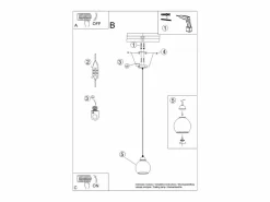 Best Sollux Lighting Sollux Alino Plafón colgante Dome Negro