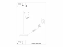 Sollux Lighting Ring Lámpara de trabajo de escritorio, blanca, 1x GU10