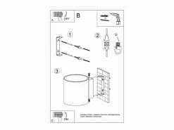 Sollux Lighting Sollux ORBIS - 1 lámpara de pared empotrada Light Up Down Antracita