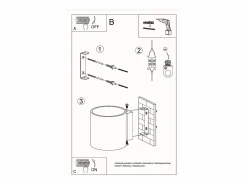 Sollux Lighting Sollux ORBIS - 1 luz de pared, blanco roto, G9