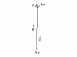 New Sollux Lighting Sollux PASTELO - Lámpara colgante de techo con 1 luz blanca, G9 Blanco