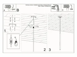 New Sollux Lighting Sollux PASTELO - Lámpara colgante de techo con 1 luz blanca, G9 Blanco