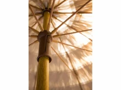Dcb Garden Sombrilla con flecos en acero acabado madera