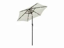 New Sombrilla con luces LED aluminio color arena 200x211 cm Sombrilla