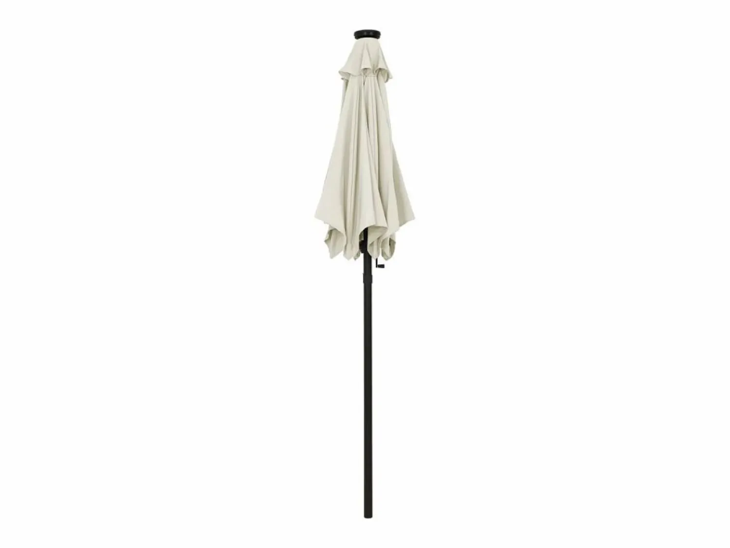 New Sombrilla con luces LED aluminio color arena 200x211 cm Sombrilla