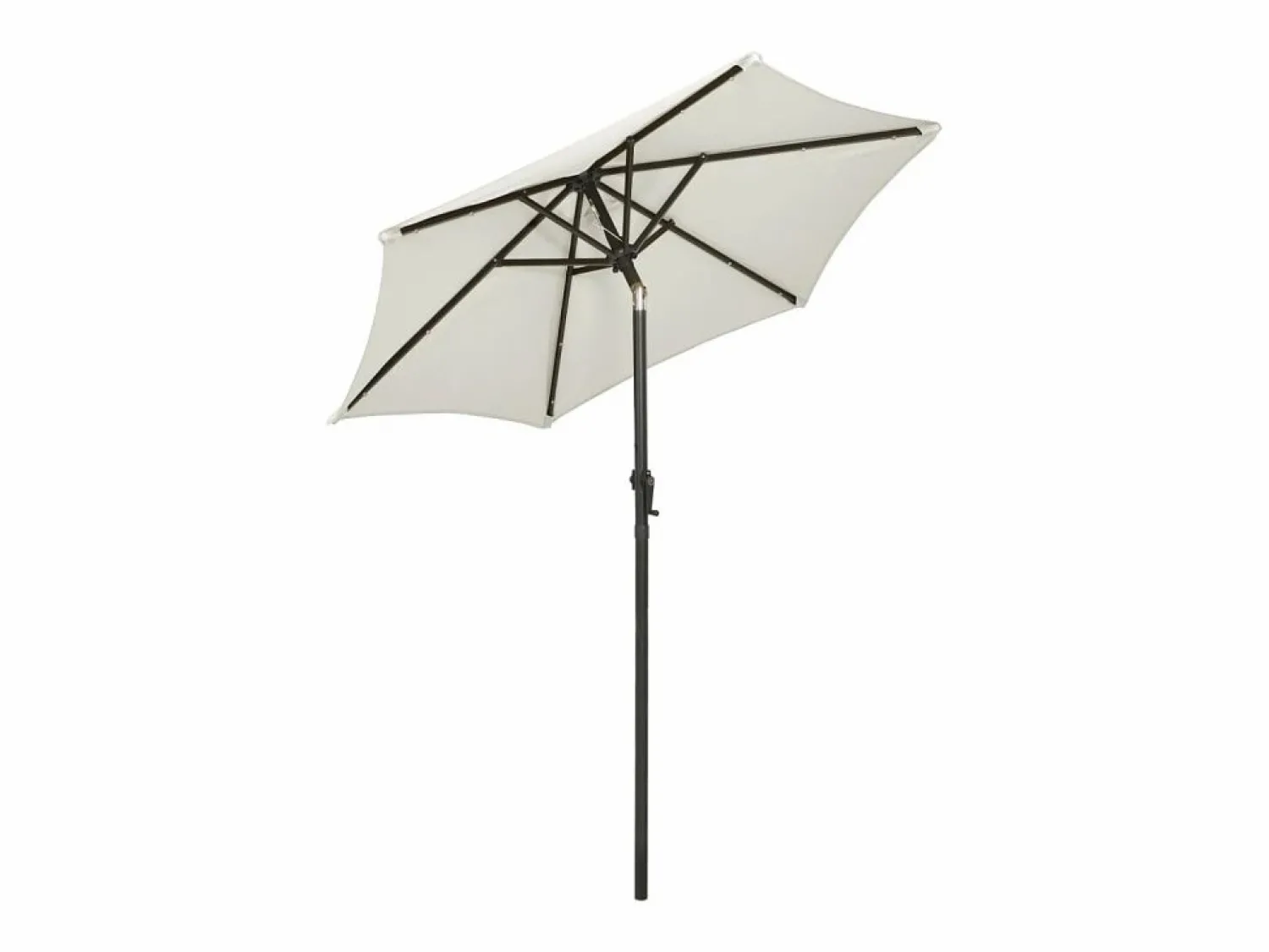 New Sombrilla con luces LED aluminio color arena 200x211 cm Sombrilla