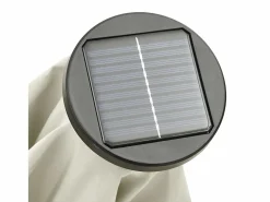 New Sombrilla con luces LED aluminio color arena 200x211 cm Sombrilla