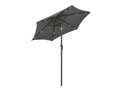 Clicnbuy Sombrilla con luces LED aluminio antracita 200x211 cm