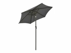 Clicnbuy Sombrilla con luces LED aluminio antracita 200x211 cm