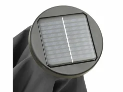 Clicnbuy Sombrilla con luces LED aluminio antracita 200x211 cm