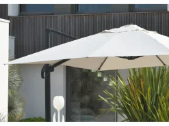 Discount Dcb Garden Sombrilla con pie excéntrico de acero y lona Gris