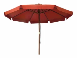 Clicnbuy Sombrilla de jardín con palo de madera terracota 330 cm
