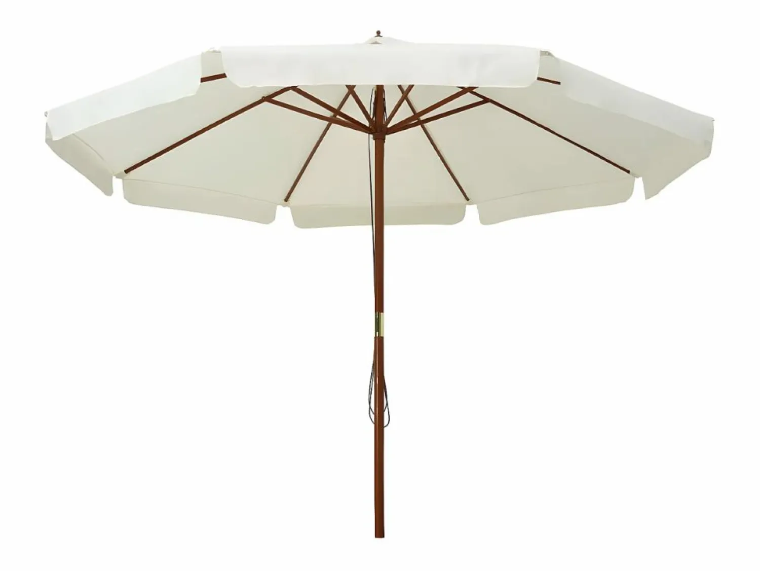 Clicnbuy Sombrilla de jardín con palo de madera arena 330 cm