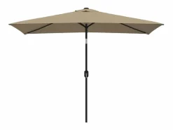 Sombrilla de jardín con palo de metal 300x200 cm gris topo ES193664