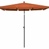Sombrilla de jardín con palo terracota 210x140 cm ES575074