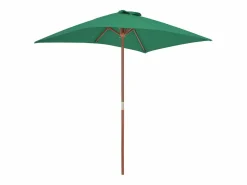 Sale Clicnbuy Sombrilla de jardín con palo de madera 150x200 cm Verde
