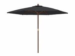 Best Sombrilla de jardín con poste de madera negro 299x240 cm ES887886