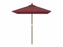 Clearance Clicnbuy Sombrilla de jardín poste de madera burdeos 198x198x231 cm Rojo
