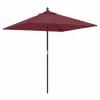 Hot Sombrilla de jardín poste de madera rojo burdeos 198x198x231 cm ES603824