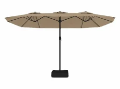 Sombrilla doble gris taupe 449x245 cm ES129460