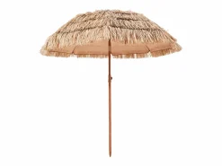Sombrilla Hawaiana SucceBuy, 1,8 m, Sombrilla Exótica Inclinable con Techo de Paja PP, 8 Varillas Metálicas, para Playa, Terraza, Piscina, Jardín
