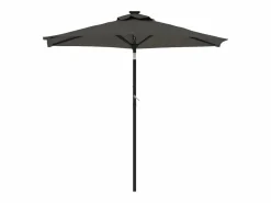 Sombrilla jardín con LEDs poste acero antracita 225x225x212 cm ES921021