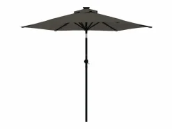 Sombrilla jardín con LEDs poste acero antracita 225x225x212 cm ES921021