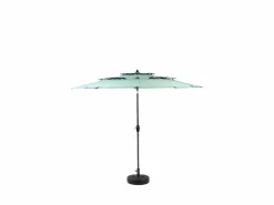Online Sombrilla rectangular de exterior de doble cara con manivela, estructura de acero, verde claro (4,5x4,5x3m) Sombrilla