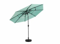 Online Sombrilla rectangular de exterior de doble cara con manivela, estructura de acero, verde claro (4,5x4,5x3m) Sombrilla