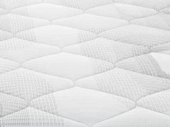 Discount Ysmée Somier + colchón de muelles ensacados SONGE - 140 x 190 cm Blanco