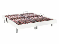 Somier articulado eléctrico 2x65 terminales - 2 x 80 x 200 cm - beige - PITUS de YSMÉE Somier Relax