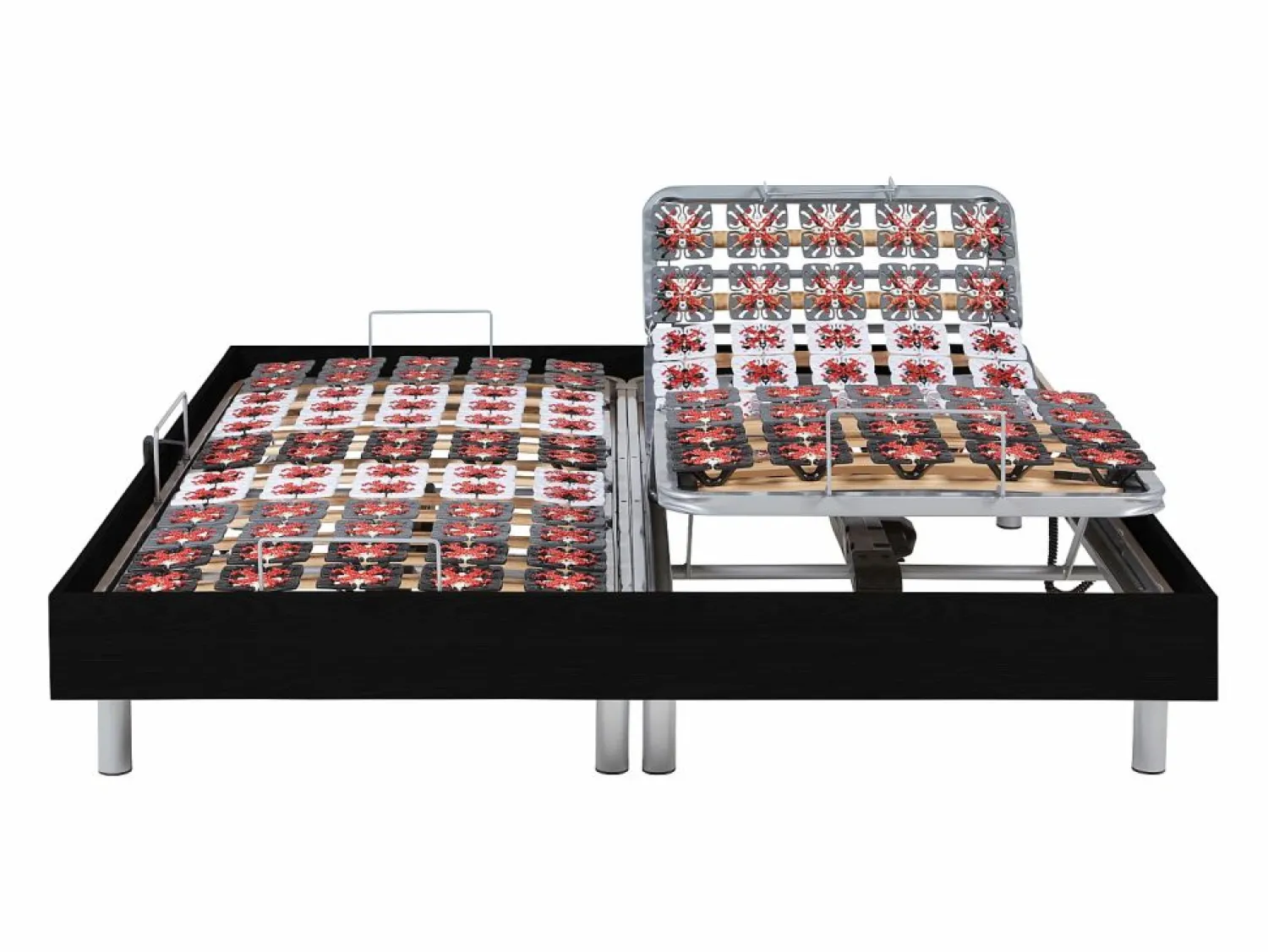 Best Ysmée Somier articulado eléctrico 2x65 terminales - 2 x 80 x 200 cm - beige - NALU de YSMÉE Negro