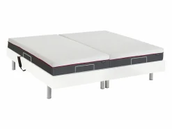 Ysmée Somier articulado eléctrico 2x48 terminales - 2 x 70 x 190 cm - beige - PITUS de YSMÉE
