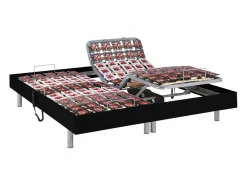 Clearance Somier articulado eléctrico 2x48 terminales - 2 x 70 x 190 cm - gris - NALU de YSMÉE Somier Relax
