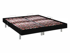 Clearance Somier articulado eléctrico 2x48 terminales - 2 x 70 x 190 cm - gris - NALU de YSMÉE Somier Relax