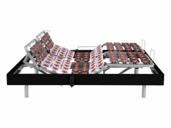 Clearance Somier articulado eléctrico 2x48 terminales - 2 x 70 x 190 cm - gris - NALU de YSMÉE Somier Relax
