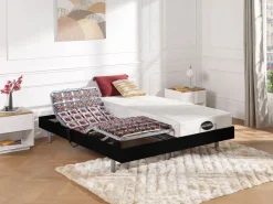 Clearance Ysmée Somier articulado eléctrico 2x48 terminales - 2 x 70 x 190 cm - beige - PITUS de YSMÉE Negro