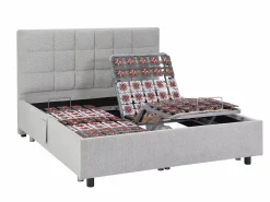 Discount Ysmée Somier articulado eléctrico 2x48 terminales - 2 x 70 x 190 cm - - PITUS de DREAMEA Gris